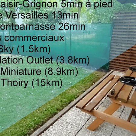 Detente & Jardin By Beds4Wanderlust - Charmant T2 Avec Jardin - Gare Plaisir-Grignon, Versailles 20Km Buitenkant foto