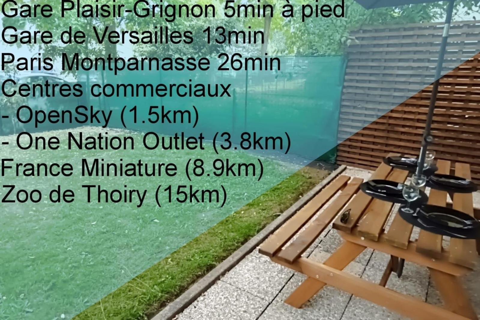 Detente & Jardin By Beds4Wanderlust - Charmant T2 Avec Jardin - Gare Plaisir-Grignon, Versailles 20Km Buitenkant foto
